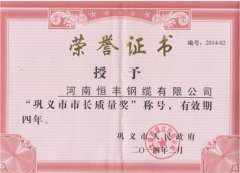 巩义市市长质量奖